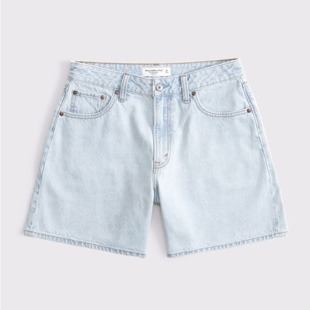 Abercrombie & Fitch “The Loose Short” High Rise Curve Love Jean Short 35 - Picture 5 of 8